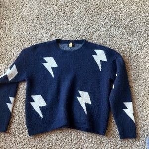 Lightning Bolt Navy Sweater